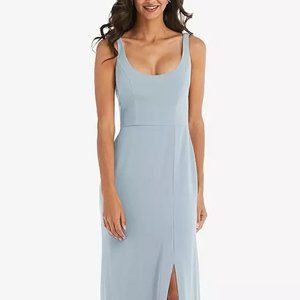 After Six 1550...Scoop Neck Open-Back Trumpet Gown in Mist....Size 12...NWT